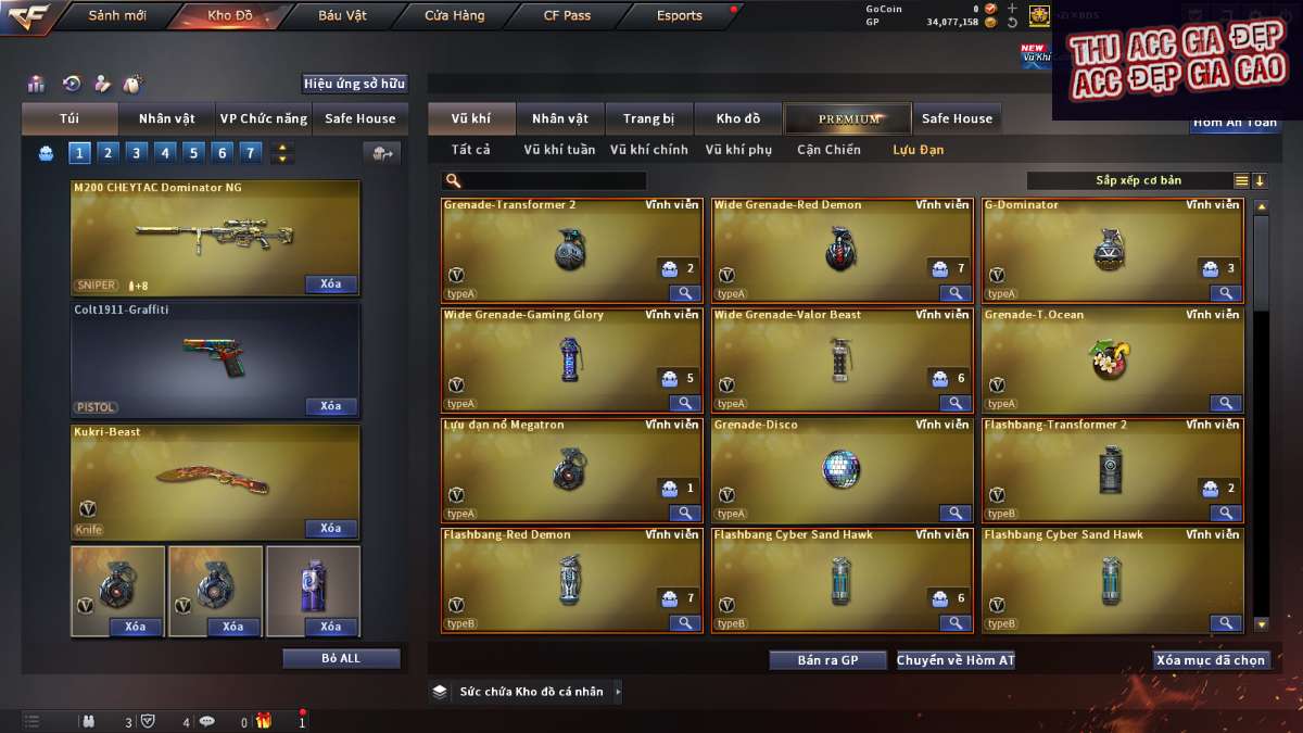 shop acc cf uy tin gia re